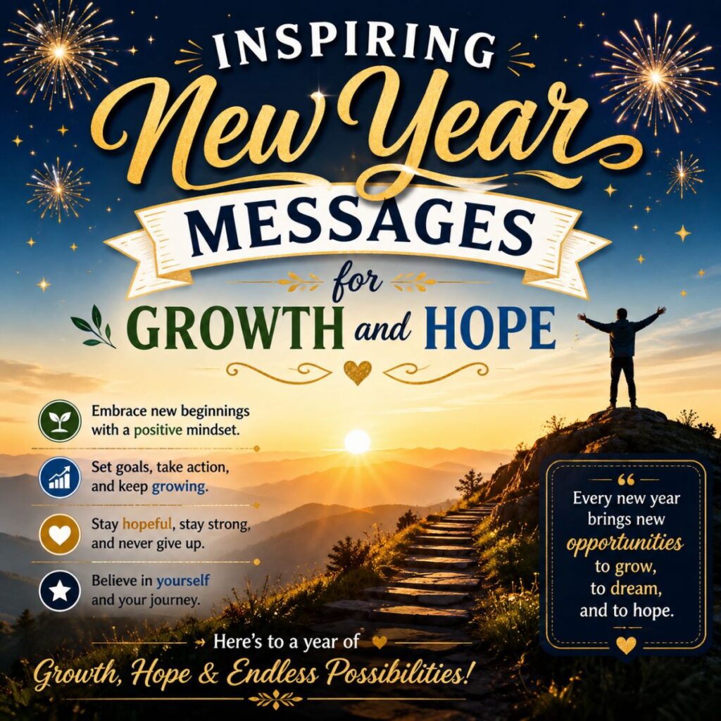 Inspiring New Year messages about growth, hope, and new beginnings