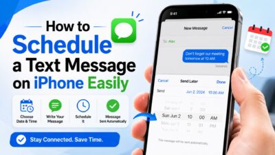 How to schedule a text message on iPhone using Send Later with date and time settings