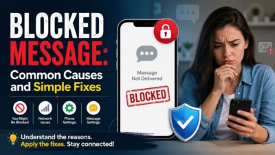Blocked message error on smartphone with common causes and simple fixes for message not delivered issues