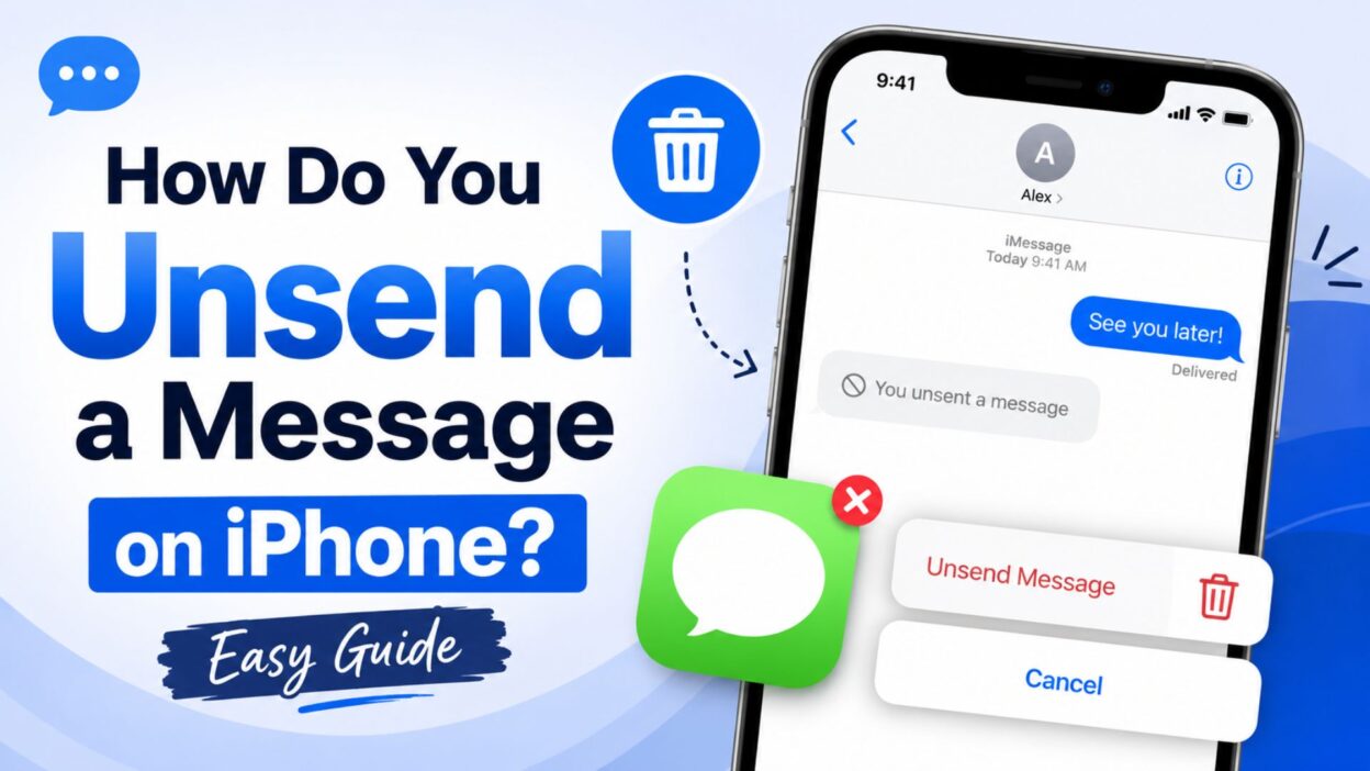 How to unsend a message on iPhone with the iMessage Unsend option and easy step-by-step guide illustration
