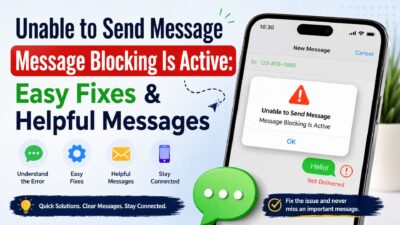 Unable to Send Message Message Blocking Is Active error on smartphone with easy fixes and helpful messaging tips