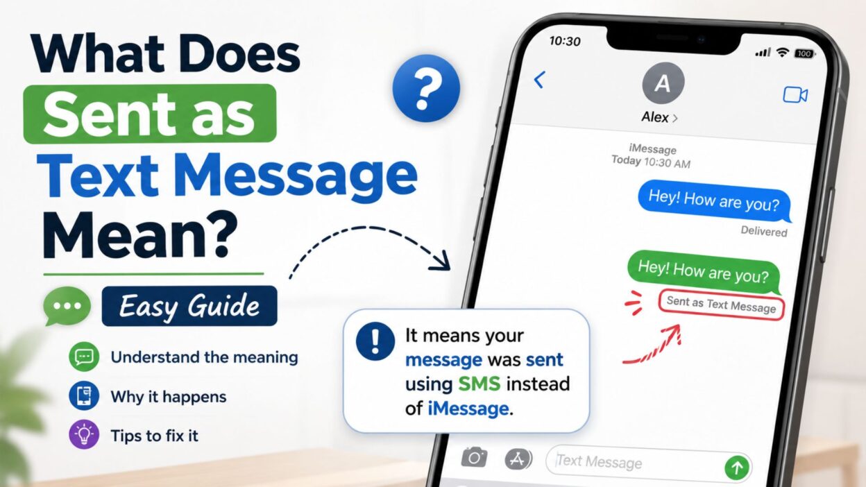 What does sent as text message mean on iPhone with SMS fallback, messaging screen, and easy visual guide.