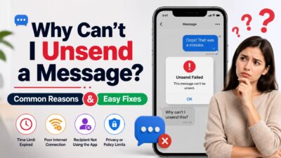Why can't I unsend a message showing unsend failed error on smartphone with common reasons and easy fixes