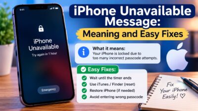 iPhone Unavailable message showing lockout meaning and easy fixes for forgotten passcodes