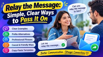 Relay the message with clear communication examples, polite phrases, and copy-paste templates